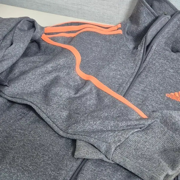 [BUNJANG] Adidas Women's Fluorescent Orange Training Suit / 아디다스 여성 형광 주황 트레이닝복 세트