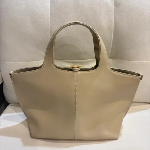 [BUNJANG] Atelier Lumen Beige Leather Bag / 아뜰리에 루멘 베이지