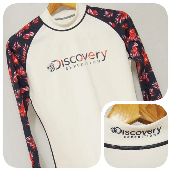 [BUNJANG] Discovery Women's White Rash Guard (Size 95) / 디스커버리 화이트 래쉬가드 여성95
