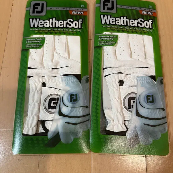 [BUNJANG] FootJoy WeatherSof Golf Gloves (2 Pairs, Sizes 23 & 24) / 풋조이 골프 장갑 WeatherSof 2켤레 (23, 24 사이즈)