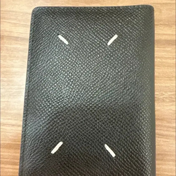 [BUNJANG] Maison Margiela Leather Bifold Card Holder Black / 메종 마르지엘라 레더 바이폴드 카드 홀더 블랙