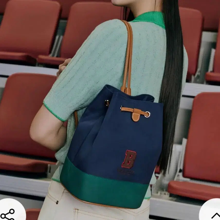 [BUNJANG] Beanpole Navy Bucket Bag / 빈폴 버킷백 네이비