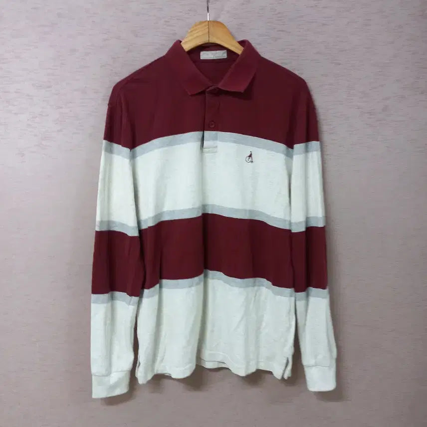 [BUNJANG] Beanpole Striped Long-Sleeve T-Shirt / B8-22/빈폴 스트라이프 긴팔 티셔츠 봄가을 남성