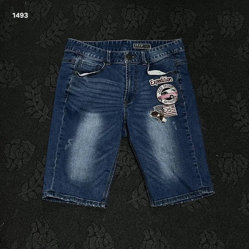 [BUNJANG] Jeep Spirit Patch Denim Shorts Size 30 / 지프 스피릿 패치 데님 반바지 30