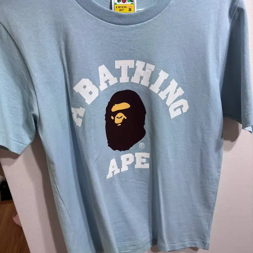 [BUNJANG] Bape Short Sleeve T-Shirt Blue / 베이프 반팔 블루