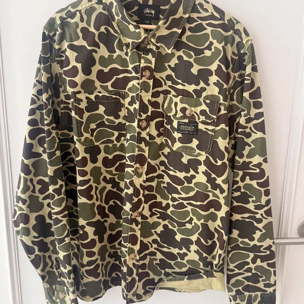 [BUNJANG] Stussy Camo Work Shirt / 스투시(stussy) 카모 워크셔츠