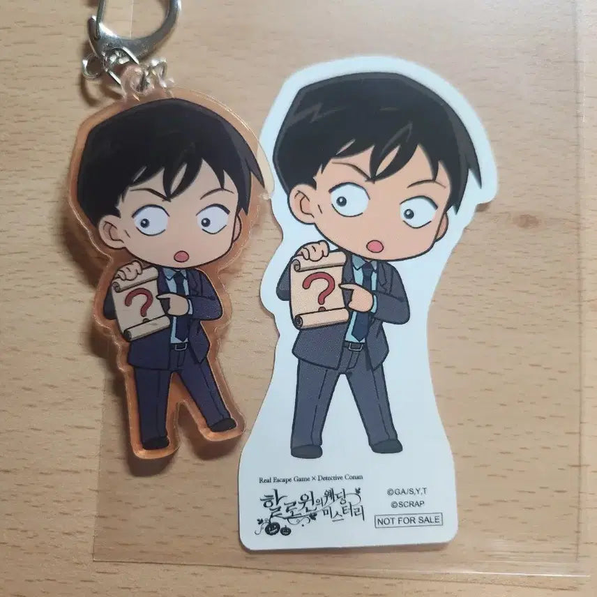 [BUNJANG] Detective Conan Acrylic Keyring & Sticker Set / 명탐정 코난 다카기 신형사 아크릴 키링 스티커 세트