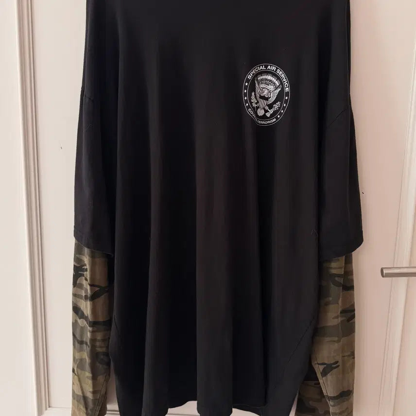 [BUNJANG] Project G/R Vintage Military Layered Sleeve Camo Tee / 프로젝트 G/R의 빈티지 밀리터리 레이어드 슬리브 카모 티