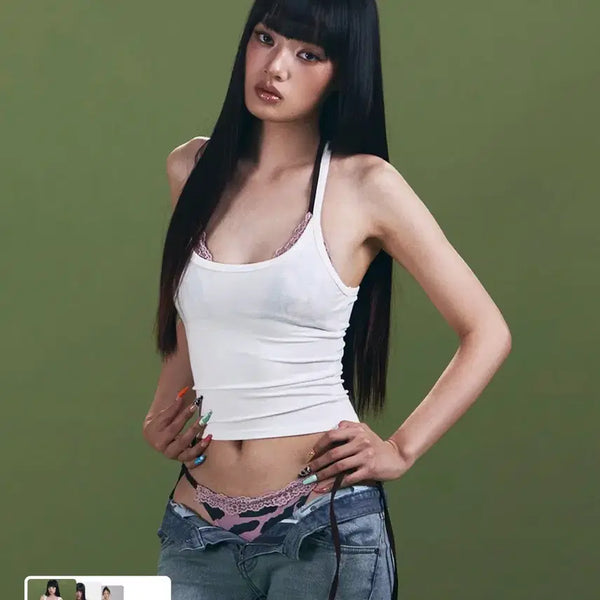 [BUNJANG] Please No Follow Koni Tank Top White / 플리즈노팔로우 코니 나시 탱크탑