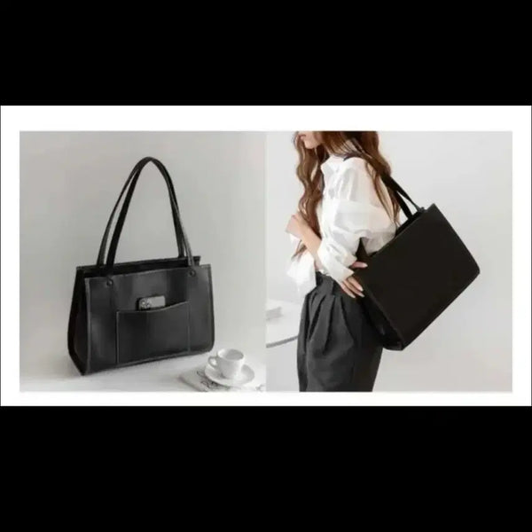[BUNJANG] Black Tote Bag/Shoulder Bag / [1회착용] 오피스 블랙 토트백 숄더백
