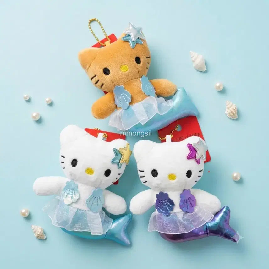 [BUNJANG] Hello Kitty Mermaid Princess Keychain / 헬로키티 태닝 인어공주 인어 인형 키링