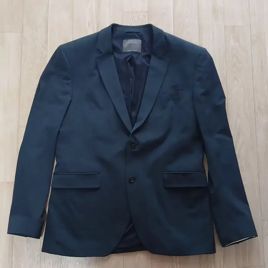 [BUNJANG] Zara Navy Blazer Slim Fit Suit Jacket / 자라 ZARA 네이비 블레이저 52 정장 자켓 슬림핏