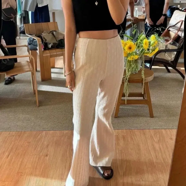[BUNJANG] Ethos Flare Pants Ivory Size 2 / 에토스 플레어 팬츠 아이보리 2사이즈