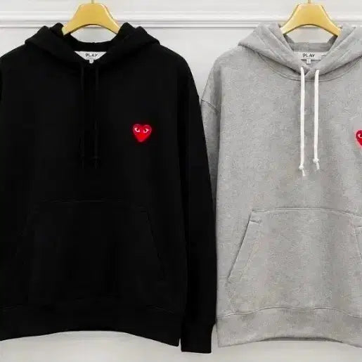 [BUNJANG] Comme des Garçons Play Logo Hoodie / 꼼데가르송 플레이 와펜 후드티