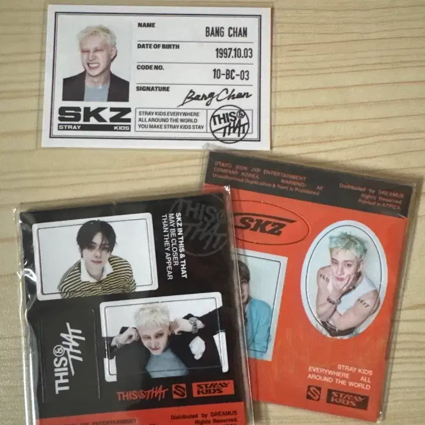 [BUNJANG] Stray Kids Disc&That Magnet Bundle Set & Bang Chan ID Card / 스트레이키즈 디스앤댓 마그넷, 방찬id카드 일괄
