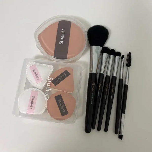 [BUNJANG] Studio 17 Makeup Brush and Puff Set / 스튜디오17 메이크업 도구 브러쉬 퍼프 세트