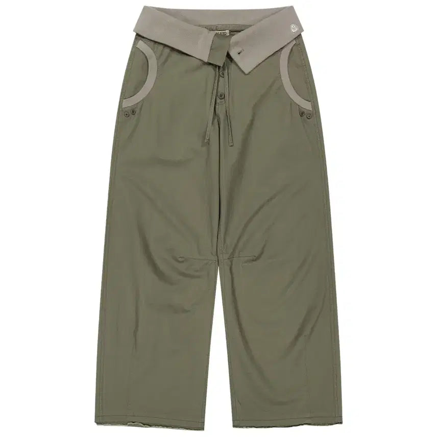 [BUNJANG] KOSEIO Flow Fold Pants Khaki / 코이세이오 플로우 폴드 팬츠 카키 2