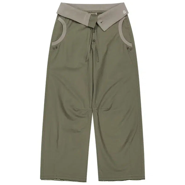 [BUNJANG] KOSEIO Flow Fold Pants Khaki / 코이세이오 플로우 폴드 팬츠 카키 2