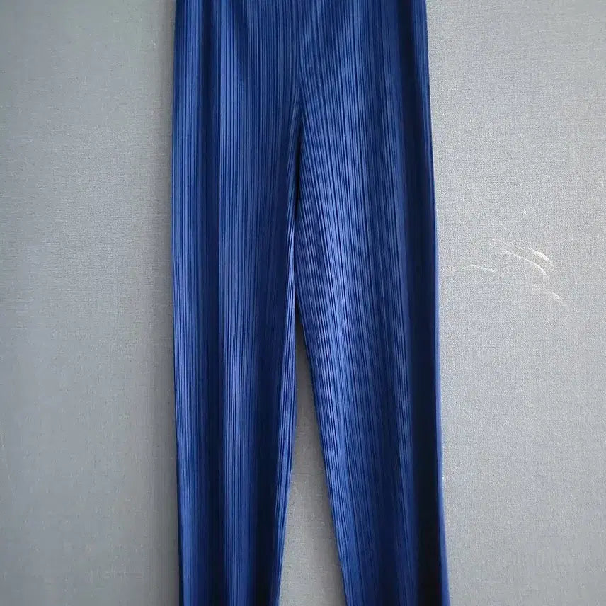 [BUNJANG] Pleats Please Pants Blue Straight Fit / 플리츠 플리즈 팬츠 블루 일자핏