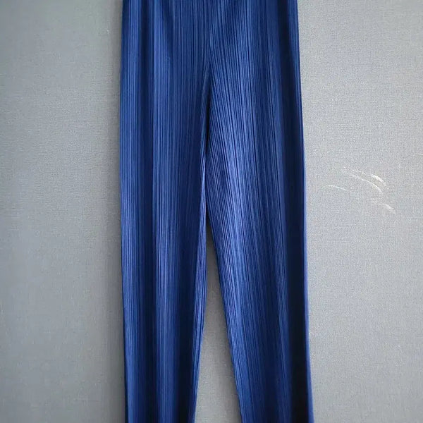 [BUNJANG] Pleats Please Pants Blue Straight Fit / 플리츠 플리즈 팬츠 블루 일자핏