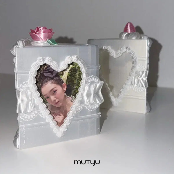[BUNJANG] Ran Strawberry Rose Cream Cake Photocard Holder / Ran 딸기 장미 생크림 케이크 포토카드 포카 홀더