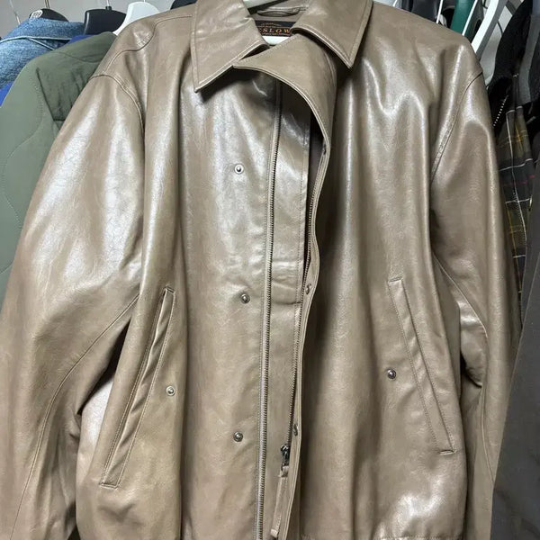 [BUNJANG] Beslow Leather Jacket Large / 비슬로우 가죽 자켓 라지