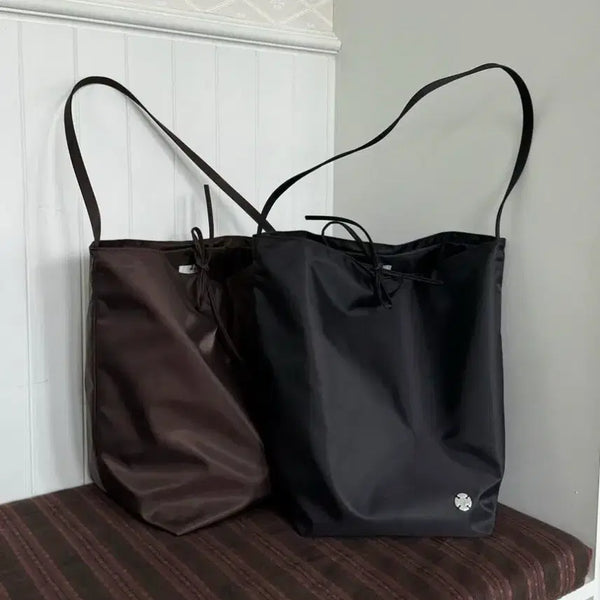 [BUNJANG] Nylon Shoulder Bag Black / 나일론 숄더백 블랙