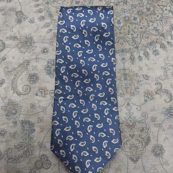 [BUNJANG] Burberry Paisley Pattern Silk Necktie / 버버리 페이즐리 패턴 실크 넥타이