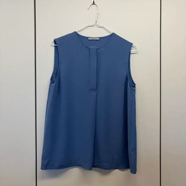 [BUNJANG] Theory Sleeveless Blouse Blue / 띠어리 민소매 블라우스 블루