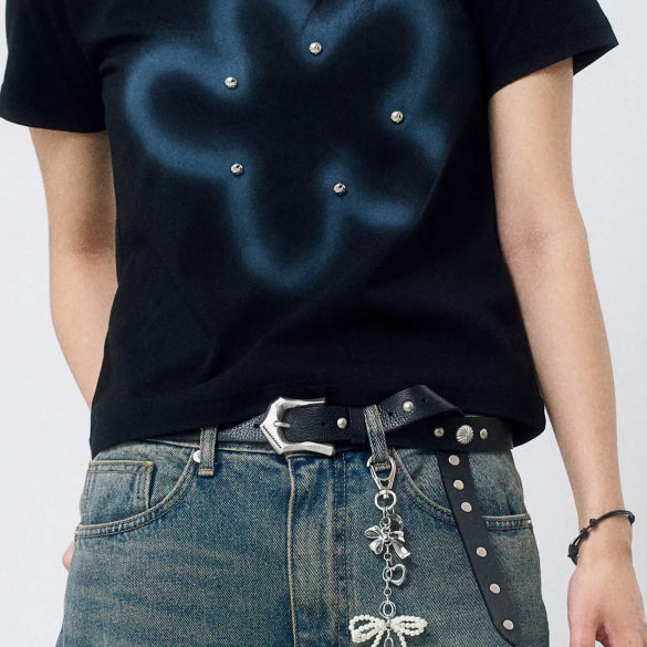 [BUNJANG] Iuwugamakarase Studded Bumpy Buckle Belt Type B / 이우가마카라스 Studded Bumpy Buckle Belt 타입B
