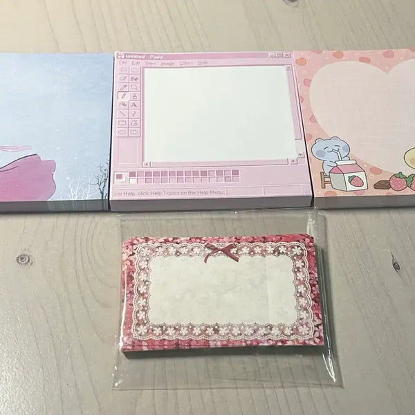 [BUNJANG] Memo Pad Set (3 Volumes) + Memo Sticker Bundle / 떡메모지 3권 + 메모 스티커 일괄