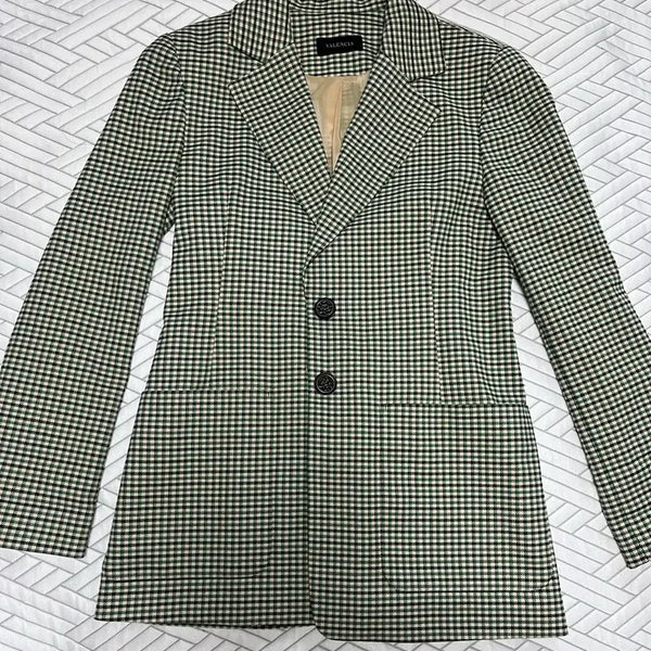 [BUNJANG] Valentino Check Pattern Women's Jacket Green / 발렌시아 체크 패턴 여성 자켓 초록색 판매합니다