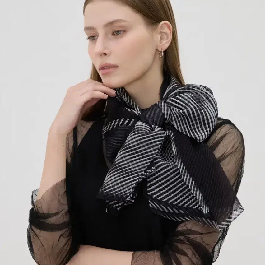 [BUNJANG] Pleats Please Sheer Chiffon Scarf / (새상품)플리츠미 쉬폰 스카프