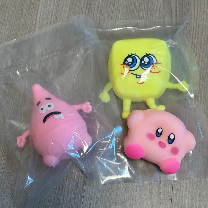 [BUNJANG] SpongeBob & Patrick Bundle Set (with Kirby as Bonus) / 스폰지밥, 뚱이 크런치 일괄 판매(커비는 덤으로 드려요)