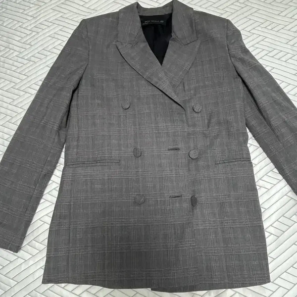 [BUNJANG] Zara Check Double-Breasted Women's Jacket / 자라 체크 더블 여성 자켓 판매합니다