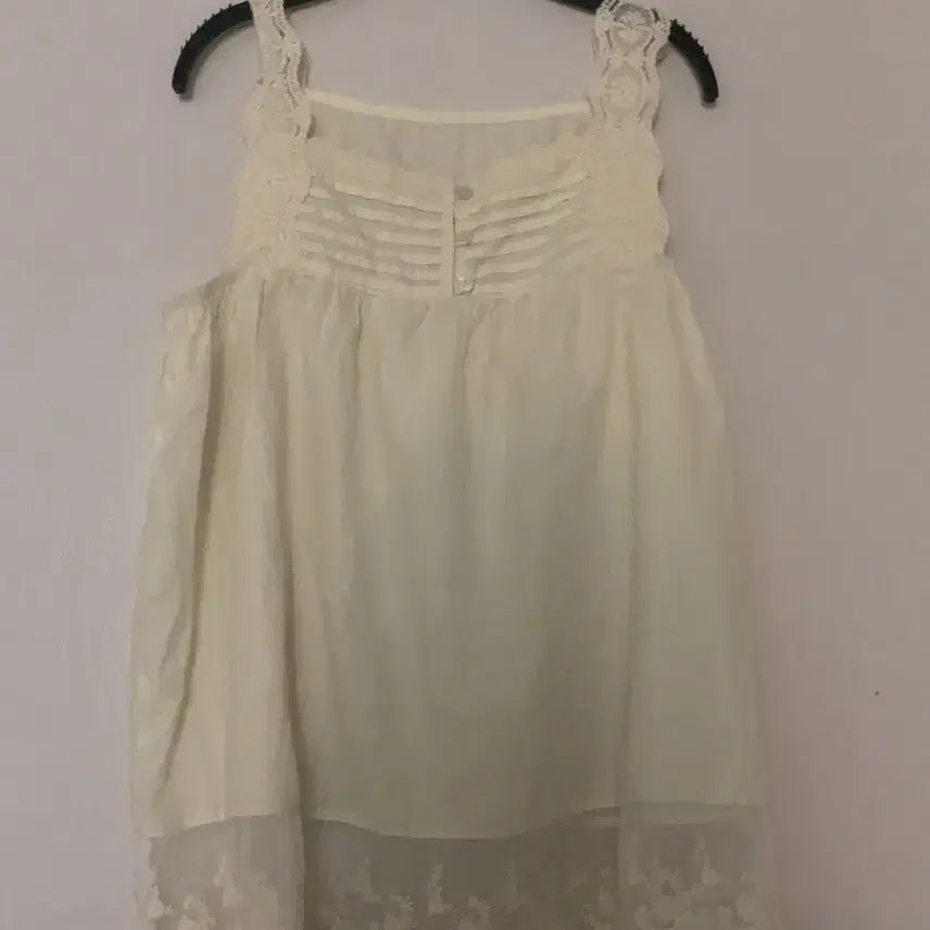 [BUNJANG] Mori Girl Style Ivory Lace Strap Camisole / 모리걸st 아이보리 레이스 끈 나시