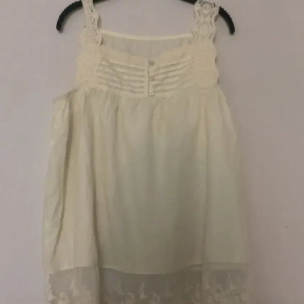 [BUNJANG] Mori Girl Style Ivory Lace Strap Camisole / 모리걸st 아이보리 레이스 끈 나시