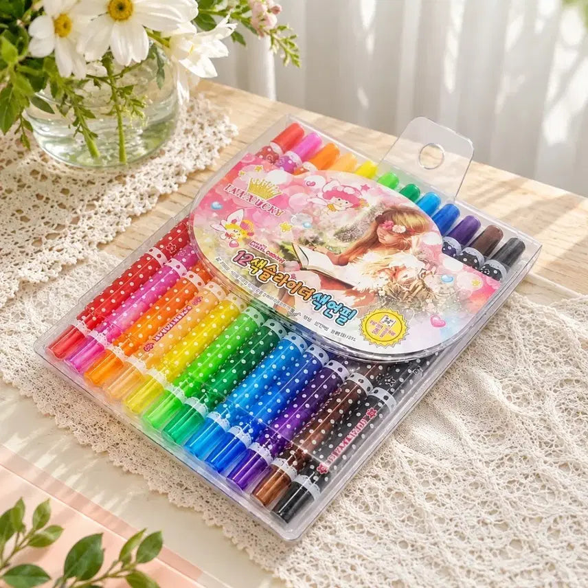 [BUNJANG] Barunson 12 Colors Colored Pencils / 12색 바른손 색연필