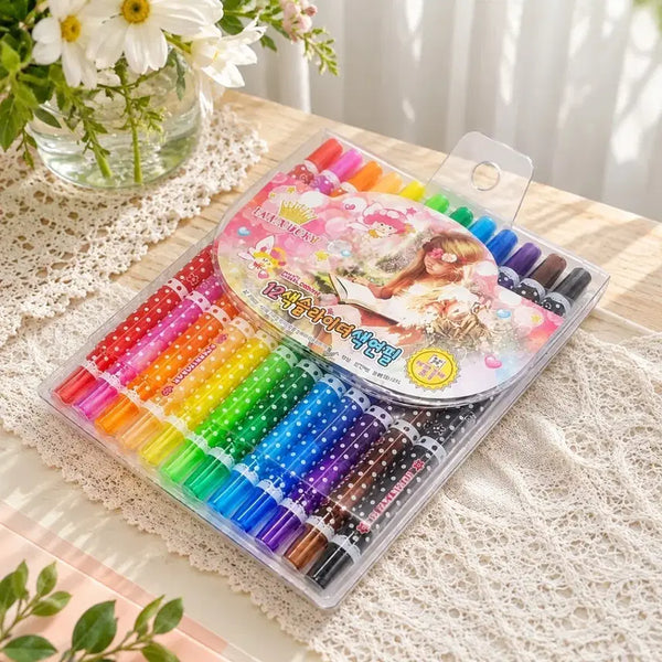 [BUNJANG] Barunson 12 Colors Colored Pencils / 12색 바른손 색연필