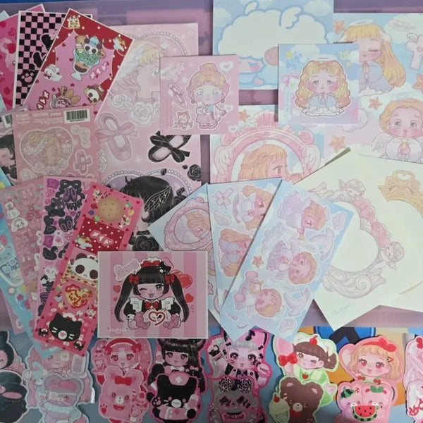 [BUNJANG] Seolgi Illustration Deco Sticker Bundle Set / 설기 일러스트 다꾸 스티커 판매