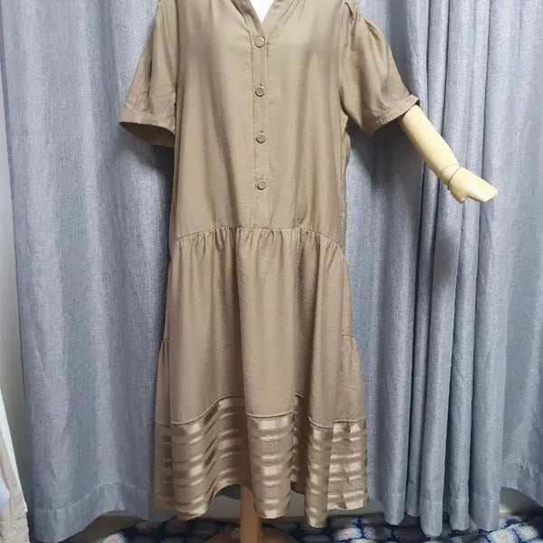 [BUNJANG] Beige Maxi Dress / 77베이지 맥시 원피스