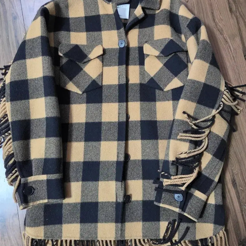 [BUNJANG] Sandro Wool Checkered Coat / 산드로 Sandro S 울 체크코트 (거의 새상품 44-66)