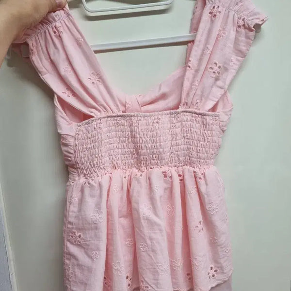 [BUNJANG] Pink Ribbon Blouse / 핑크 리본 블라우스(실착1회)