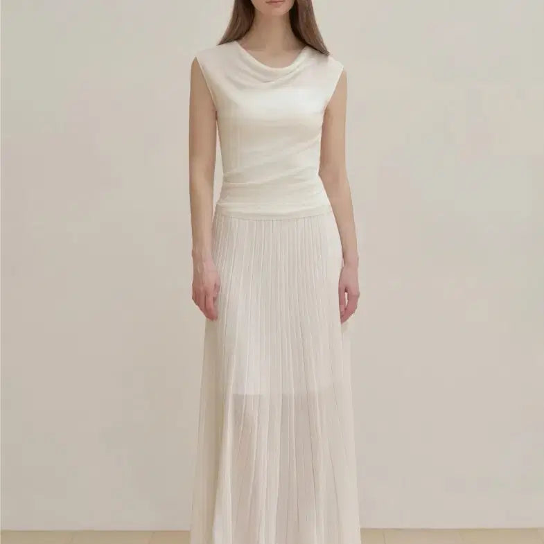 [BUNJANG] ROHAZ White Rose Knit Skirt / ROHAZ 로하즈 화이트 로즈 니트 스커트