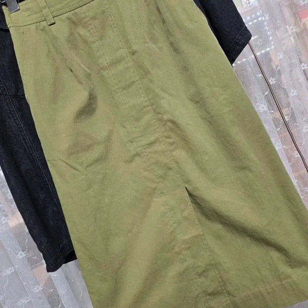[BUNJANG] ELBORN Size 34 Midi Skirt Olive / 엘보른  34  스커트