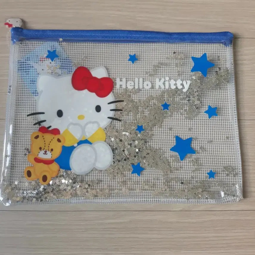 [BUNJANG] Hello Kitty Transparent Flat Pouch / 헬로키티 투명 납작파우치