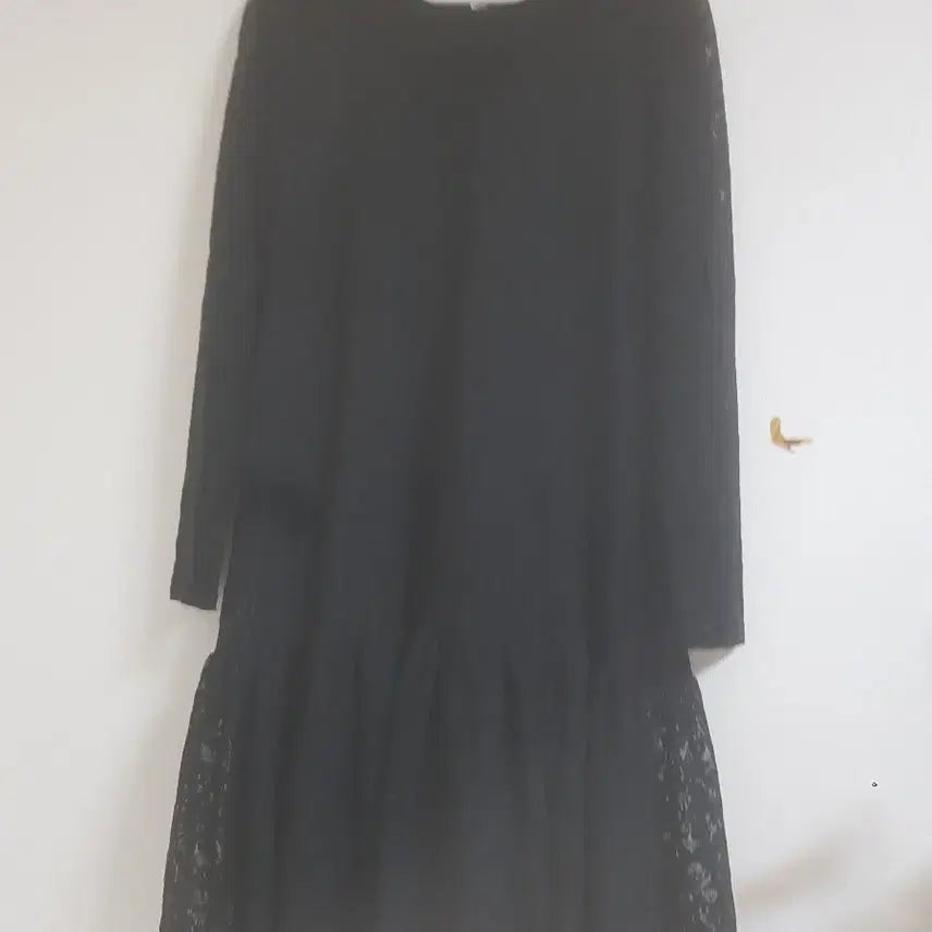 [BUNJANG] Black Lace Midi Dress (Size 55) / 블랙 레이스 원피스(55)