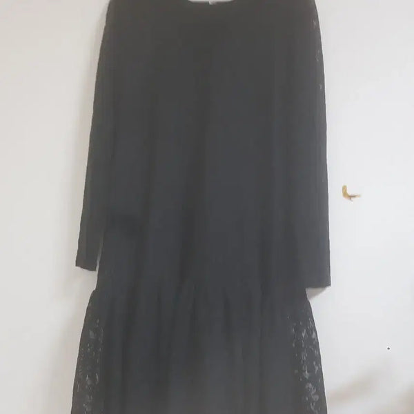 [BUNJANG] Black Lace Midi Dress (Size 55) / 블랙 레이스 원피스(55)