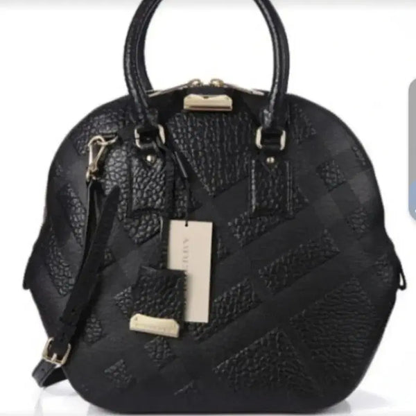 [BUNJANG] Burberry Black Leather Orchard Dome Tote Bag / 버버리 블랙 돔 토트백