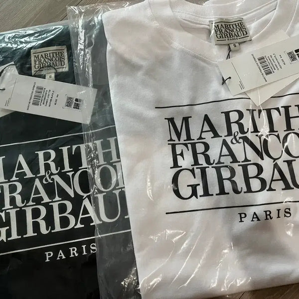 [BUNJANG] Marithe Francois Girbaud T-Shirt Set Black/White Size S / 마리떼 프랑소와 저버드 반팔티 블랙/화이트 s